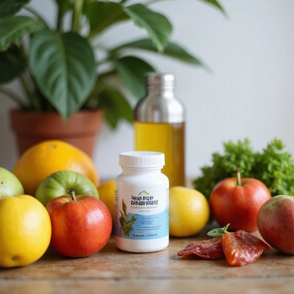 Product in lifestyle setting with healthy elements